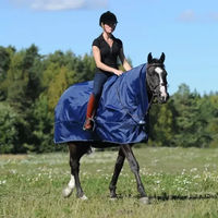 Produktbild von Bucas Rain Protector Outdoor-Decke für Pferde aus Nylon in Blau Größe L