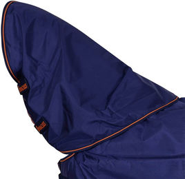 Bucas Recuptex Therapy Turnout Combi Neck Pferdedecke mit Magnetfeldtherapie Navy Orange Größe S – Bild 1 von 6