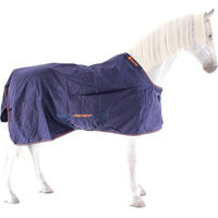 Produktbild von Bucas Recuptex Therapy Turnout Pferdedecke aus Nylon in Blau/Orange Größe 165 - 150 g