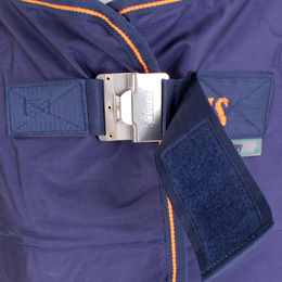 Bucas Recuptex Therapy Turnout Pferdedecke Blau Orange 140 – Bild 1 von 8