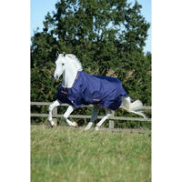 Produktbild von Bucas Recuptex Therapy Turnout Pferdedecke Blau Orange Größe 120