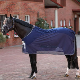 Bucas Show-Line Competition Fleece-Decke für Pferde in Blau/Grau – Bild 1 von 6
