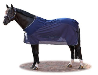 Bucas Show-Line Competition Fleece-Decke für Pferde Navy/Grau 125 – Bild 1 von 2