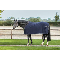 Produktbild von Bucas Show-Line Fleece 600 für Pferde Navy/Grey Grösse 145 - 600 g