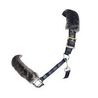 Produktbild von Bucas Show-Line Halfter für Pferde aus Kunstleder in Navy/Grau