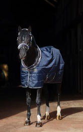 Bucas Show-Line Stable Rug Stalldecke für Pferde Navy/Grau Größe 135 – Bild 1 von 3