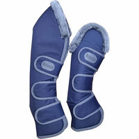 Produktbild von Bucas Show-Line Transportgamaschen für Pferde aus Ripstop-Material in Blau/Grau