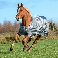Produktbild von Bucas Smartex Turnout Medium Big Neck Pferdedecke Iron Gate Grau Größe M - 150 g