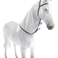 Produktbild von Bucas Sun Shower Combi Neck Halsteil für Pferde in Silber und Weiß aus Nylon Größe XS