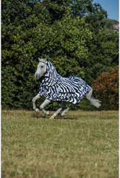 Bucas Sweet-itch Full-Neck Ekzemerdecke für Pferde Zebra Größe 130 – Bild 1 von 6