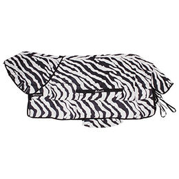 Bucas Sweet-itch Full-Neck Pony Outdoor-Decke Zebra Weiß Bunt Größe 115 – Bild 1 von 5