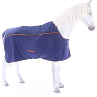 Produktbild von Bucas Therapy Cooler Big Neck Therapie- und Abschwitzdecke für Pferde Navy/Orange