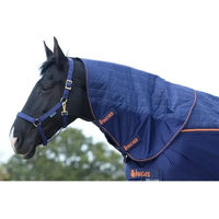 Produktbild von Bucas Therapy Halsdecke für Pferde aus Fleece in Blau und Orange