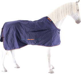 Bucas Therapy Turnout Pferdedecke Blau Orange 150g Größe 130 - 150 g – Bild 1 von 6