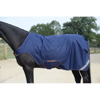 Produktbild von Bucas Therapy Walker Pferdedecke mit Keramik in Blau und Orange Größe 155