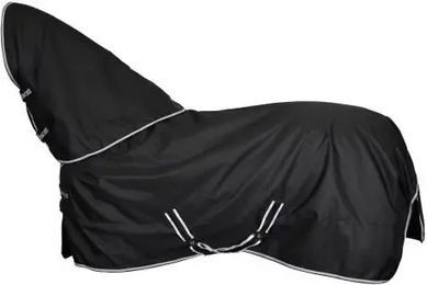 Bucas Trot Combi Neck 0g Halsdecke für Pferde Schwarz Weiß Größe XL – Bild 1 von 4