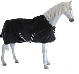 Bucas Trot Turnout Pferdedecke aus Polyester Schwarz Weiß 155 - 200 g – Bild 1 von 6