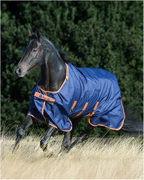 Bucas X-Range Turnout Light Pferdedecke aus Polyester in Navy Blau – Bild 1 von 4