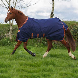 Produktbild von Bucas X-Range Turnout Pferdedecke Navy Blau 200g
