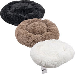 Buckz Donutbett für Hunde aus Plüsch in Weiß 60 cm – Bild 1 von 4