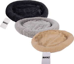 Buckz Katzenbett Cleo aus Plüsch in Grau – Bild 1 von 3