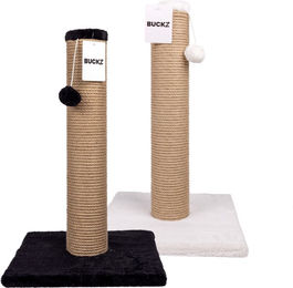 Buckz Kratzbaum Lokke für Katzen in Weiß mit Sisal – Bild 1 von 3