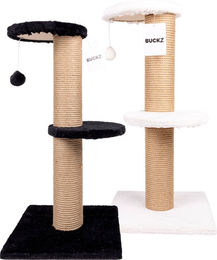 Buckz Kratzbaum Ziggy für Katzen in Weiß mit Sisal – Bild 1 von 3