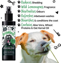 Bugalugs Hundeparfüm Wild Lemongrass 200ml Deodorising Spray mit Aloe Vera und Vitamin E für alle Hunderassen - 200 ml – Bild 1 von 12
