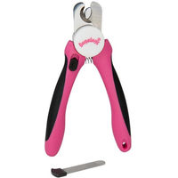Produktbild von Bugalugs Krallenschere aus Edelstahl für Hunde und Katzen in Rosa S-M
