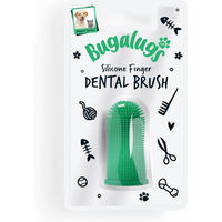 Produktbild von Bugalugs Silikon-Fingerzahnbürste für Hunde und Katzen in Grün