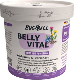 Produktbild von BugBell BugKeks Belly Vital Verdauung und Darmflora Funktionssnack mit Insekten 16 x 150 g - 16 x 150 g