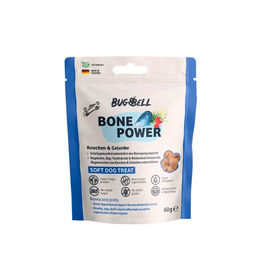 BugBell Softer Funktionssnack BonePower mit Insekten für große Hunde zur Unterstützung der Gelenke 12 x 60 g – Bild 1 von 1