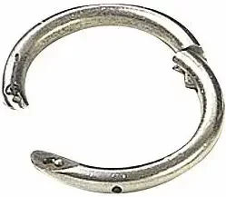 Produktbild von Bullenring aus vernickeltem Stahl mit Schmetterlingsschraube für Hühnerställe in Silber