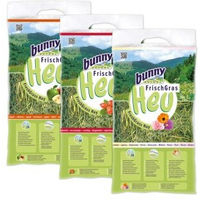 Produktbild von Bunny Frischgras-Heu Set mit Apfel, Hagebutte und Blüten 3x500 g für Kaninchen - 3 x 0,5 kg