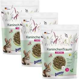 Produktbild von Bunny KaninchenTraum Young Hauptfutter für junge Kaninchen 3x1,5 kg - 3 x 1,5 kg