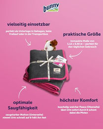 Bunny Nature Bedding Easy Pink Waschbare Pipi-Pads für Kaninchen aus Fleece und Molton – Bild 1 von 11