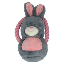 Bunny Plüschspielzeug Hase für Welpen in Grau mit Quietschefunktion – Bild 1 von 3