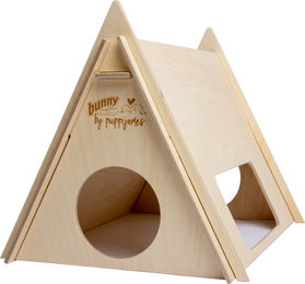 Bunny Zeltbett aus Holz für Kaninchen 47 x 46 x 60 cm – Bild 1 von 4
