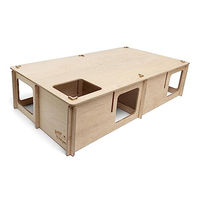 Produktbild von BunnyNature by puppijames Holz Labyrinth Large Intelligenzspielzeug und Versteck für Kaninchen und Meerschweinchen in Braun - 1 Stk.
