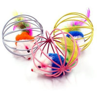 Produktbild von Buntes Plüsch Maus-Spielzeug für Käfigmäuse und Ratten 6 x 6 cm