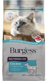 Burgess Pet Care Trockenfutter für kastrierte Katzen Adult Huhn 1,5kg – Bild 1 von 8