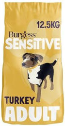 Burgess Sensitive Hypoallergenes Trockenfutter für erwachsene Hunde mit Truthahn 12,5kg – Bild 1 von 3