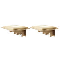 Produktbild von BURI 2er Set Katzen Fensterliege aus Holz Natur Wandliege für Katzen
