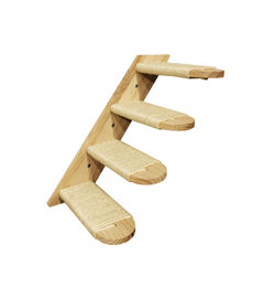 Produktbild von BURI 4er Set Katzen Wandtreppe aus Naturmaterial als Kletterleiter und Kletterbrücke