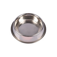 Produktbild von BURI Edelstahl Fressnapf für Hunde und Katzen 10,5cm Silber - 240 ml