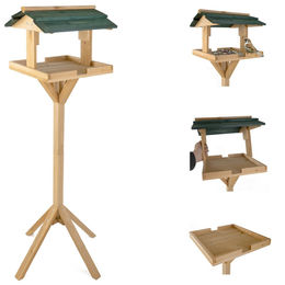 BURI Futtersäule aus Holz für Vögel in Beige und Natur – Bild 1 von 4