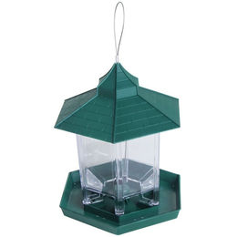 Produktbild von BURI Futtersäule für Vögel aus Kunststoff in Transparent und Grün
