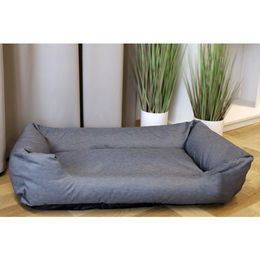 Produktbild von BURI Hundebett für mittlere Hunde Grau Polyester 95x58x24cm 3er Pack