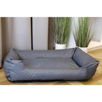Produktbild von BURI Hundebett für mittlere Hunde Grau Polyester 95x58x24cm 3er Pack