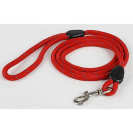 BURI Hundeleine aus Nylon 6er Pack 150cm 8mm Rot – Bild 1 von 4